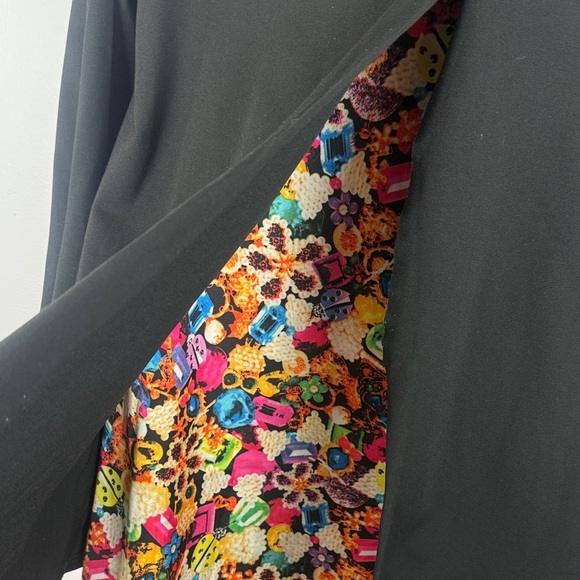 GIVFNXIY Black Eiffel Tower Patterned Layer Floral 3/4 Sleeve Tunic Top XXL - Picture 11 of 13